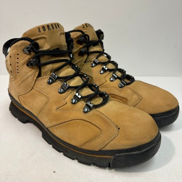 VTG GOOD Nike Air Jordan AJB 6 'Wheat' Nubuck 303897 701 2002 Tinker Hatfield 11 - Picture 1 of 14
